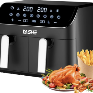 9L Dual Air Fryer with 2 Independent 4.5L Drawers, 8-in-1 Presets, Smart Sync Finish, 3D Rapid Air Circulation