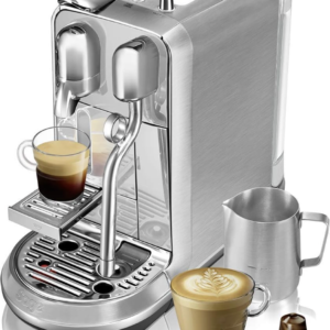 Irishkitchen Creatista Plus Automatic Pod coffee machine with milk frother wand for Espresso, Cappuccino & Flat White by Sage in Brushed Stainless Steel